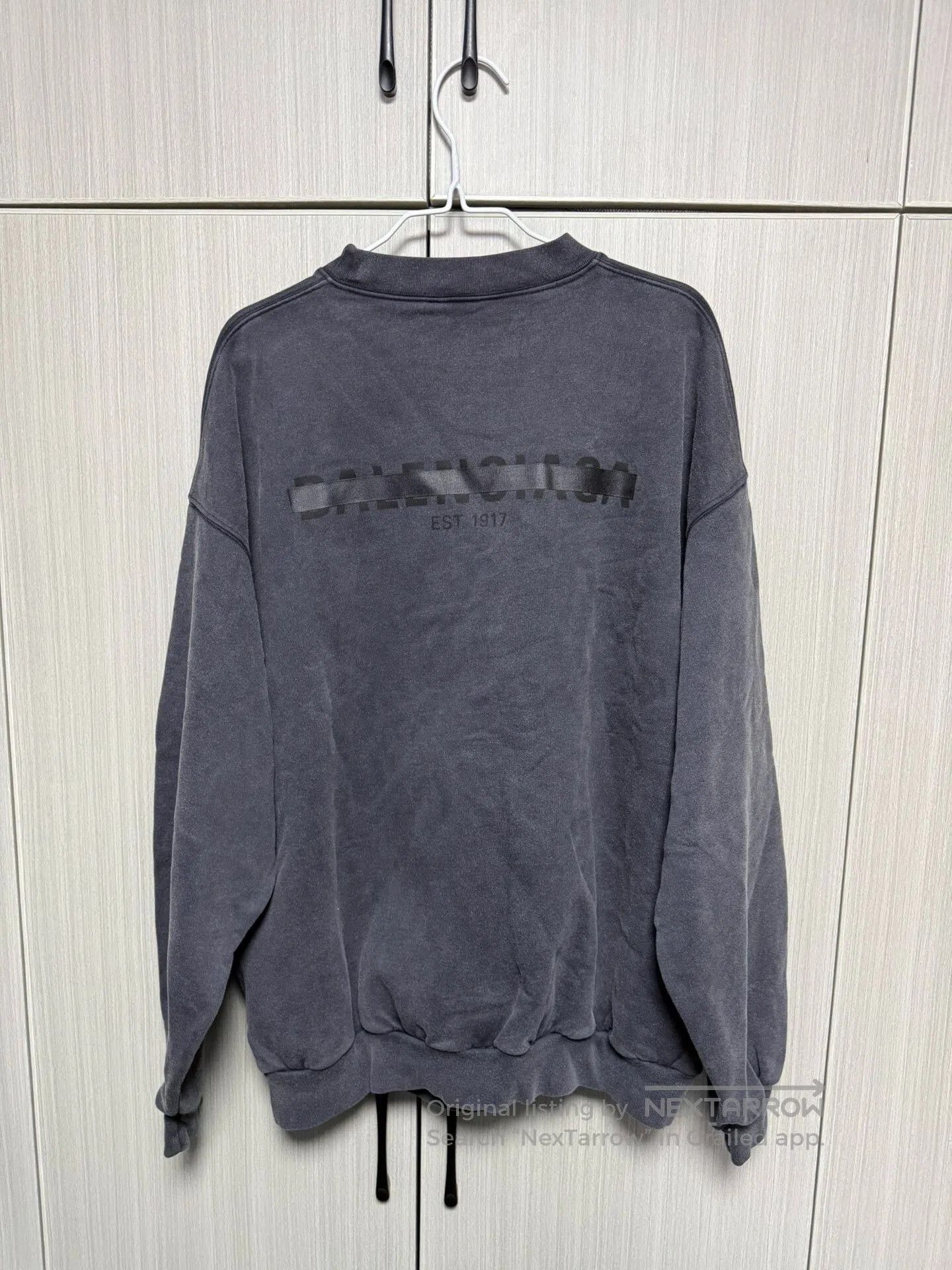 Balenciaga Balenciaga 22FW Strikethrough Crewneck Sweatshirt. Size US S / EU 44-46 / 1 - 2 Thumbnail