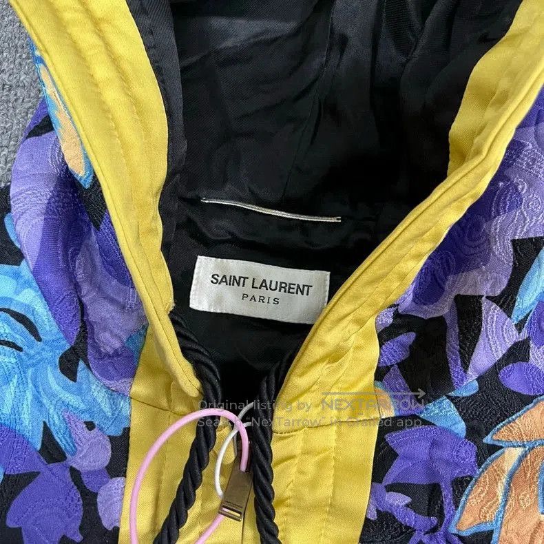 Yves Saint Laurent YSL Embroidered Hooded Jacket. Size US M / EU 48-50 / 2 - 5 Thumbnail
