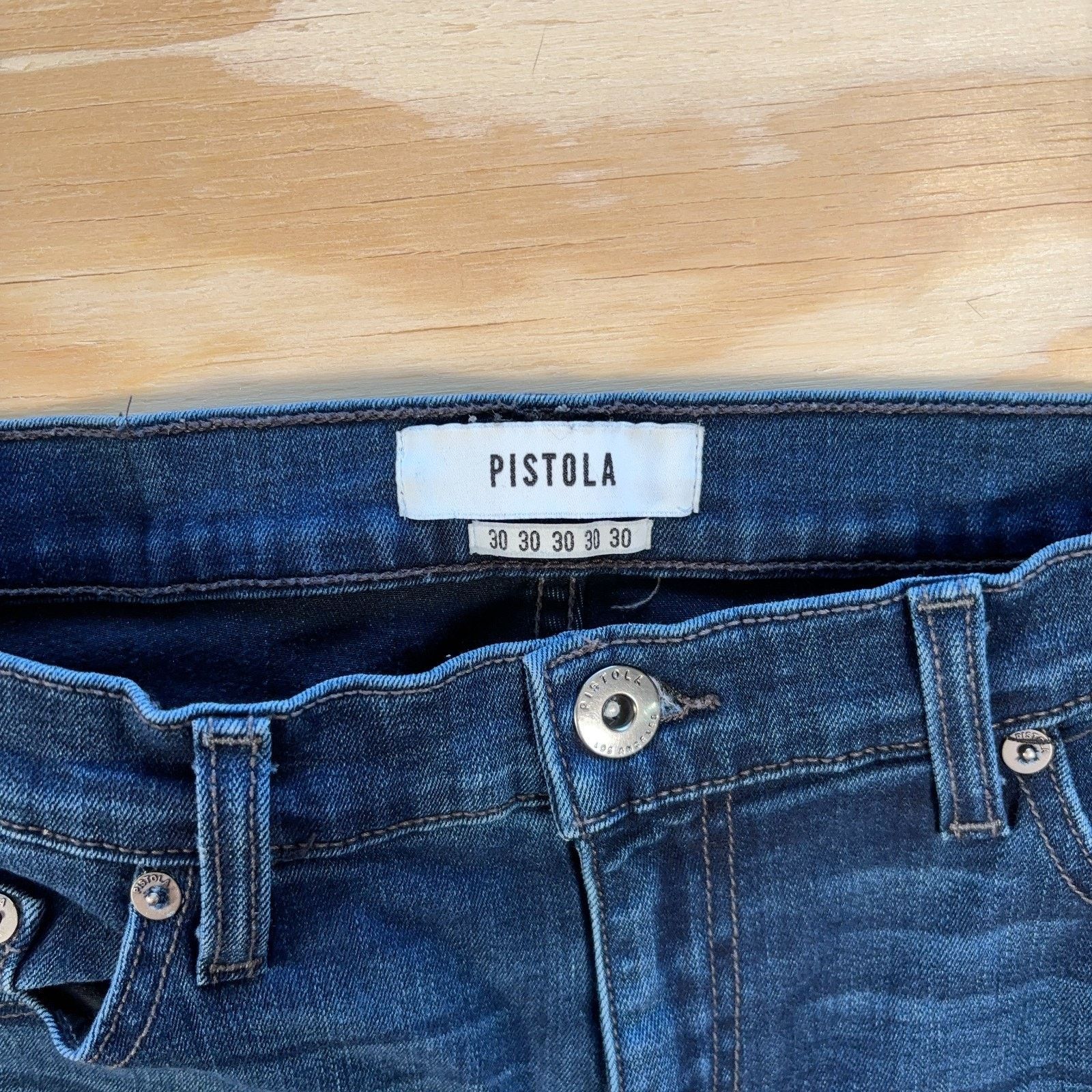 Pistola Pistola Jeans Size 30 Straight Leg Crop Womens Raw Hem Size 30" / US 8 / IT 44 - 3 Thumbnail