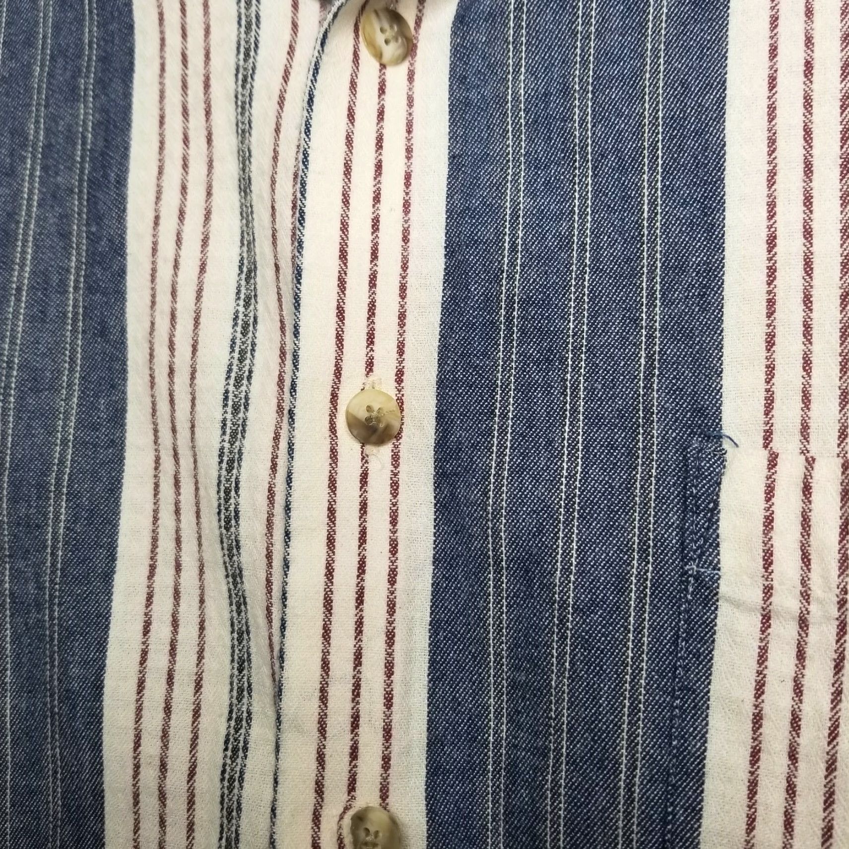 J Brand VINTAGE Creek Brand Sport Western Striped Button Down Shirt USA Mens M Shirt Size US M / EU 48-50 / 2 - 3 Thumbnail