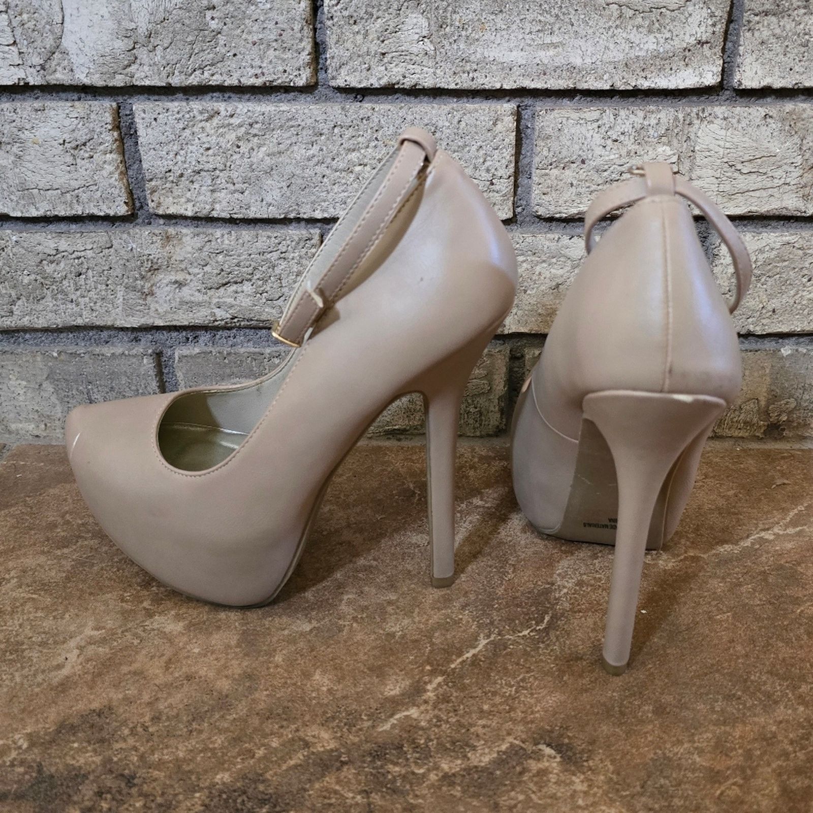 Other Nude | CHARLOTTE RUSSE | Viola Heels Size US 8 / IT 38 - 3 Thumbnail