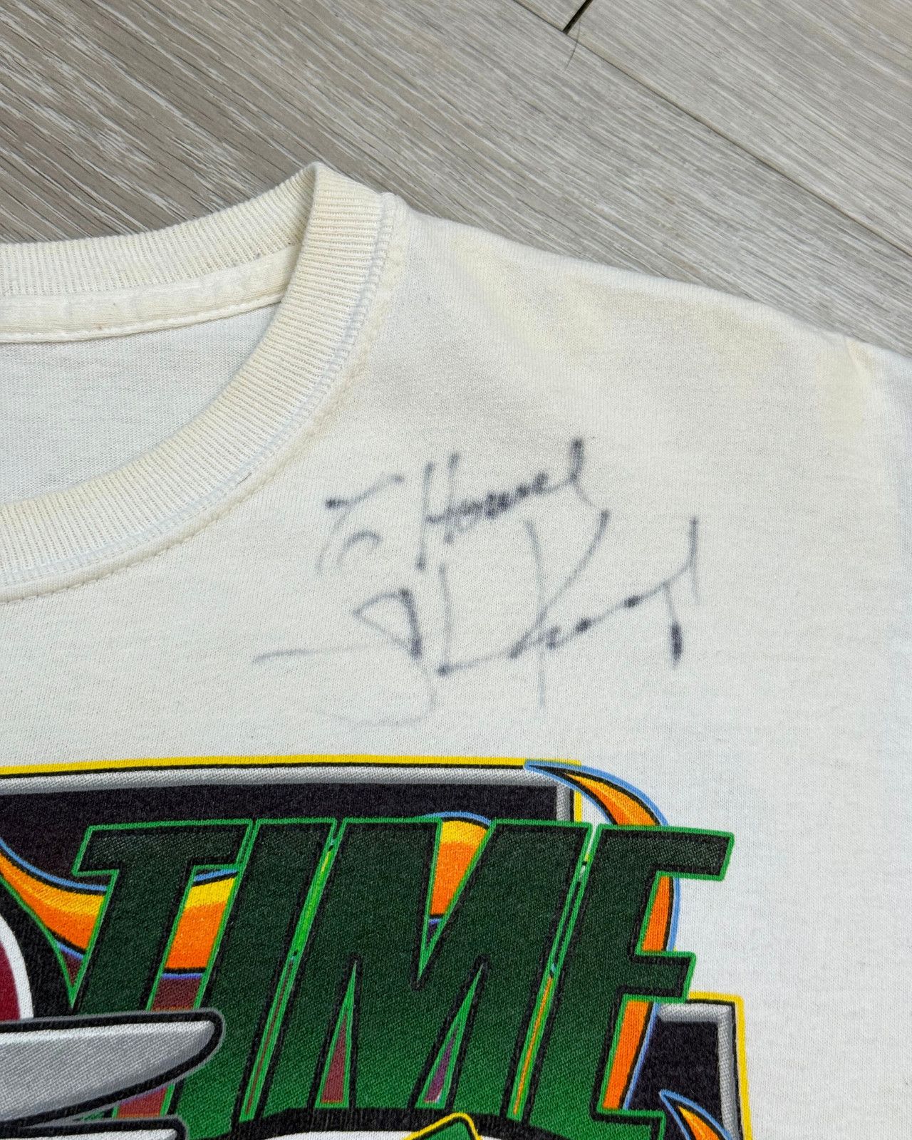 Vintage Rare 2008 Signed Steve Kinser Sprint Car Racing TShirt Small Size US S / EU 44-46 / 1 - 4 Thumbnail