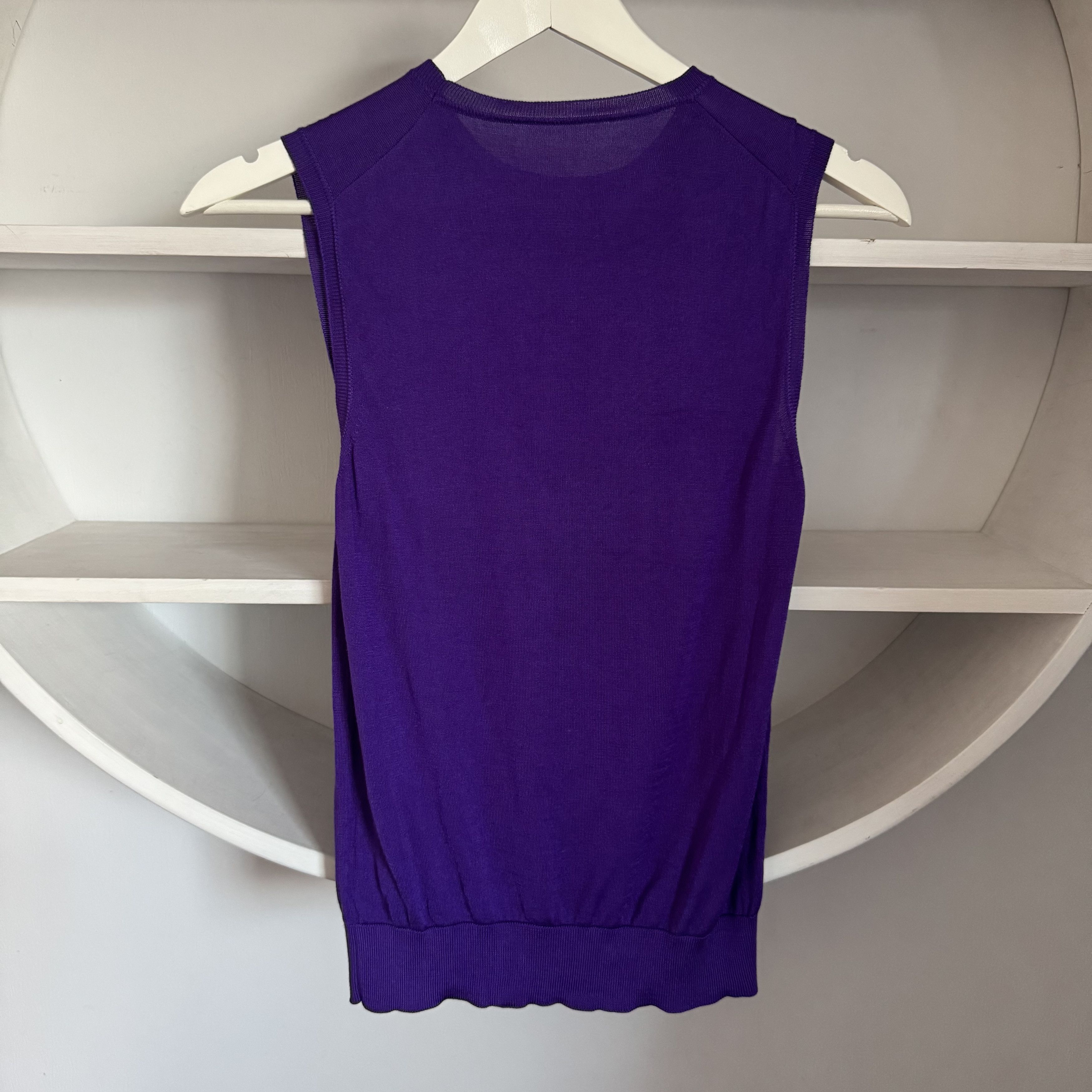 Ralph Lauren Purple Label Women's RALPH LAUREN PURPLE LABEL 100% Silk Waistcoat Vest Size M / US 6-8 / IT 42-44 - 3 Thumbnail