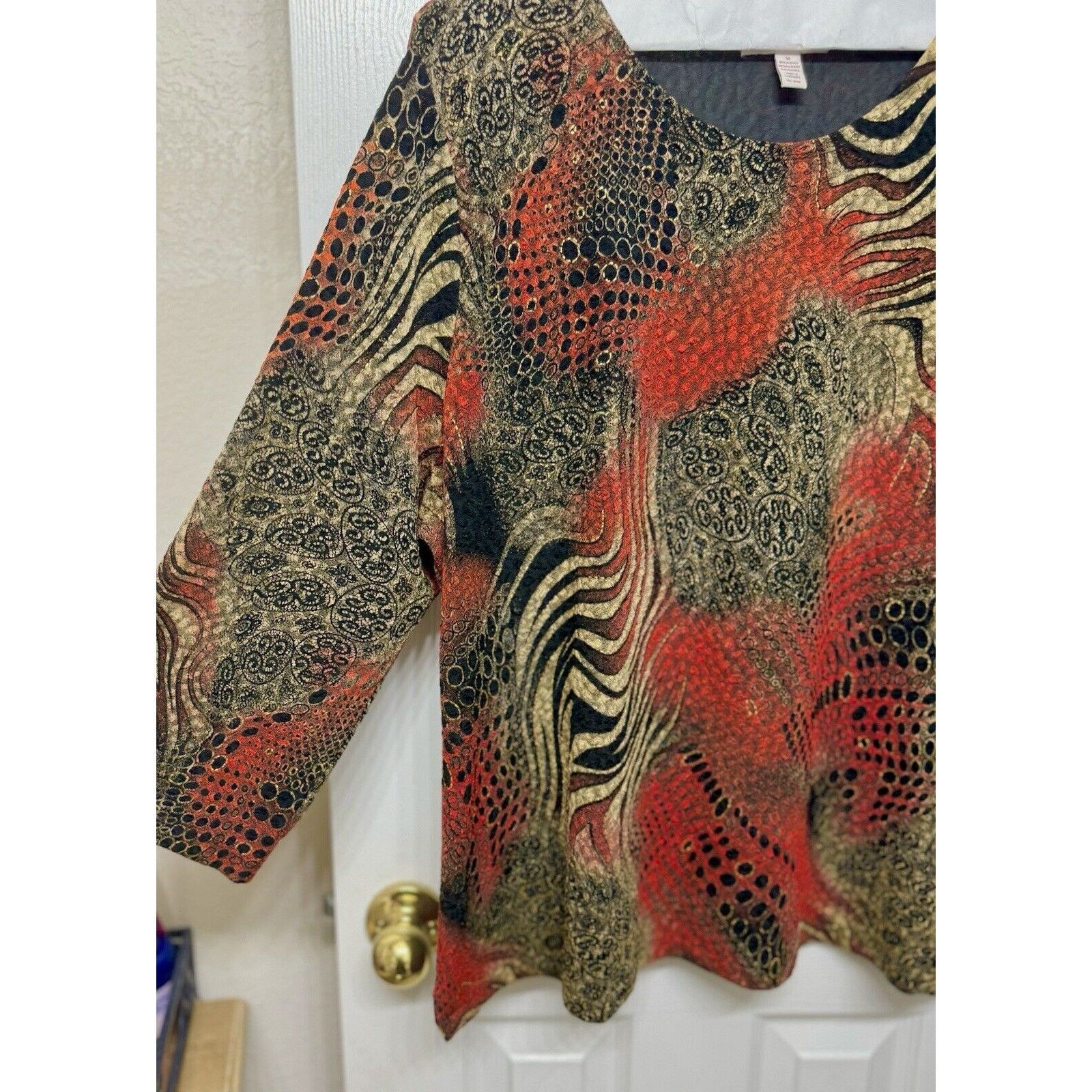 Other JM Collection Women’s Plus Round Neck Blouse - Size 3X Size 3XL / US 20-22 - 4 Thumbnail