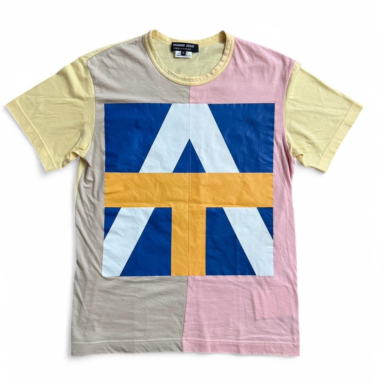 Comme Des Garcons homme deux muticolored graphic t shirt
