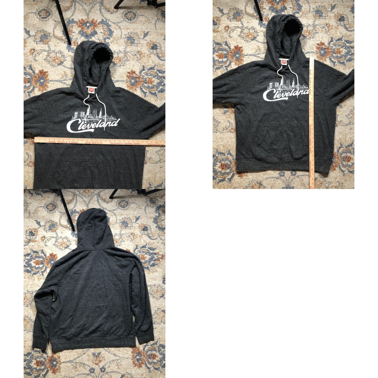Vintage Homage Hoodie Sweatshirt Mens XL Charcoal Cleveland Skyline Graphic Pullover Size US XL / EU 56 / 4 - 8 Thumbnail