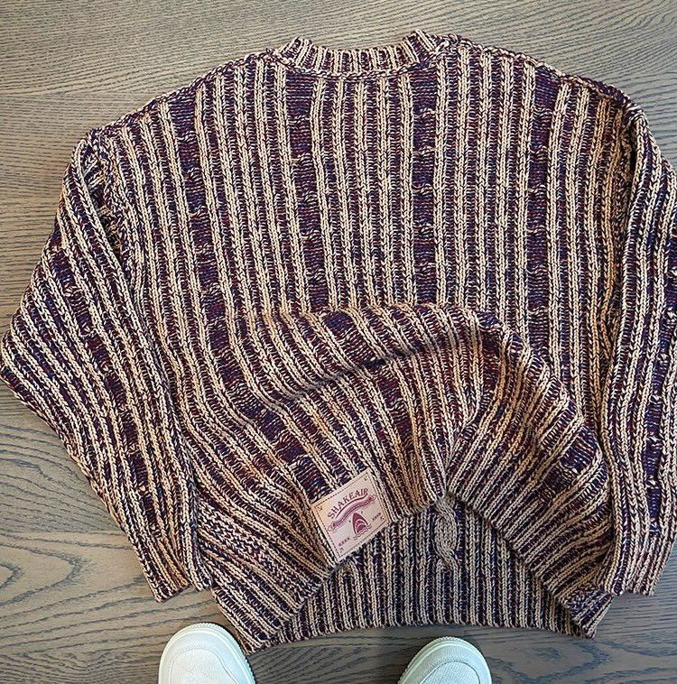 Japanese Brand × Vintage Reversible retro y2k cable knit sweater knitwear jumper Size US L / EU 52-54 / 3 - 9 Thumbnail