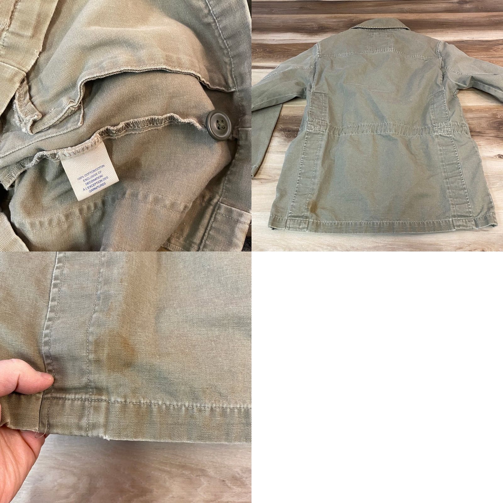 Old Navy Old Navy Military Field Jacket Mens Small Army Green Full Zip Cotton Utility Zip Size US S / EU 44-46 / 1 - 8 Thumbnail