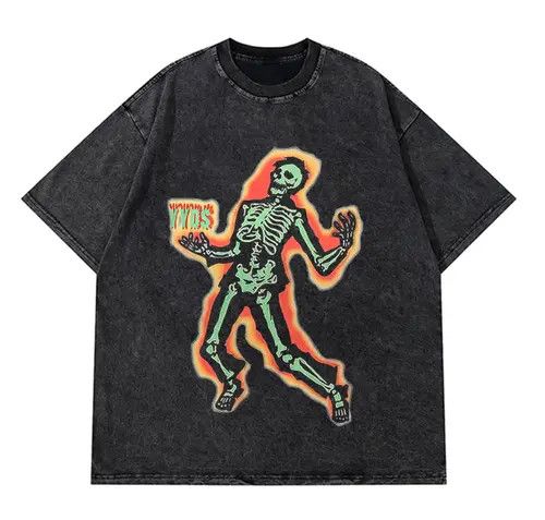 VIBE Retro Washed Skaleton Tee Size US XXL / EU 58 / 5 - 1 Thumbnail