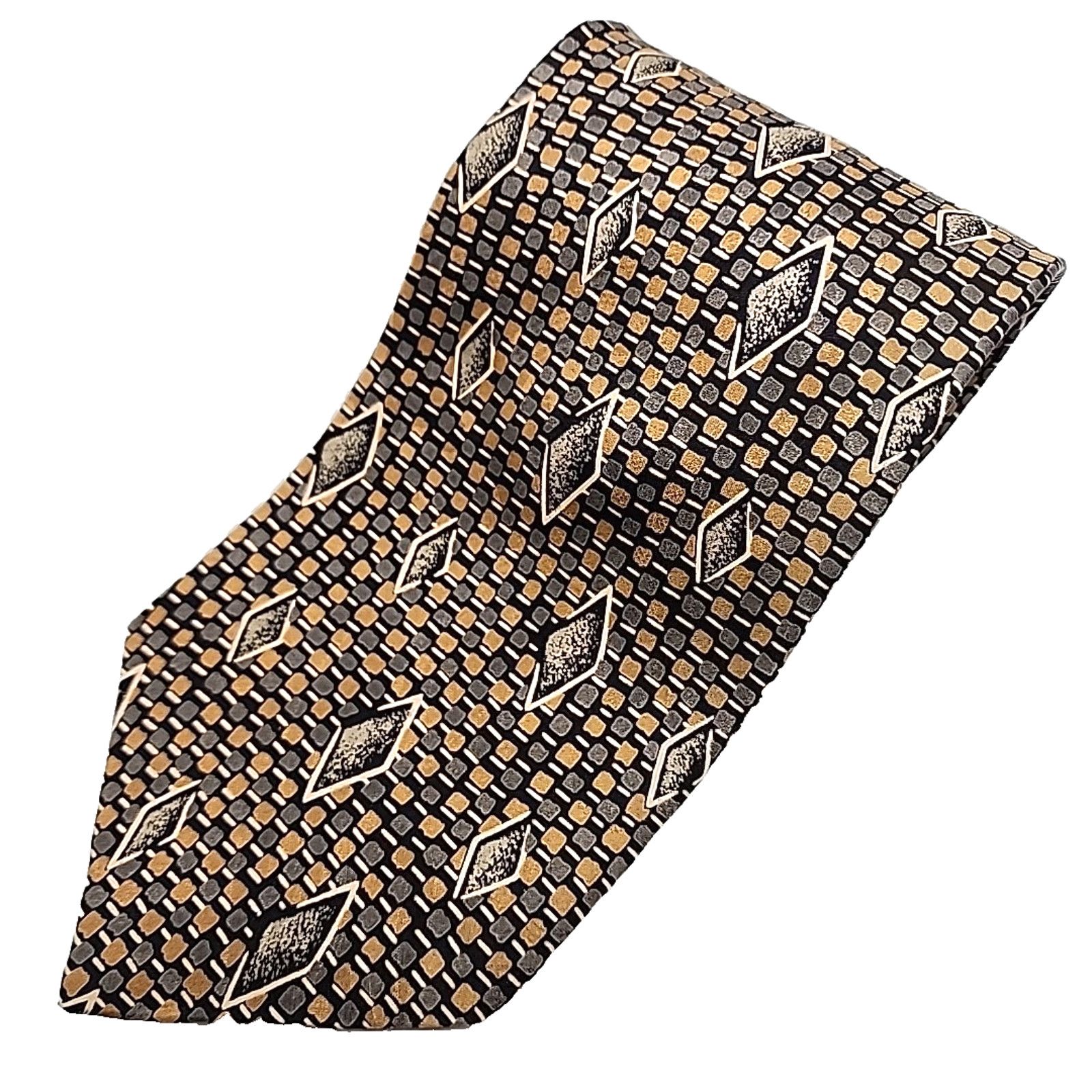 Pierre Balmain Pierre Balmain Gold Patterned Silk Necktie -USA - Like New Size ONE SIZE - 1 Thumbnail