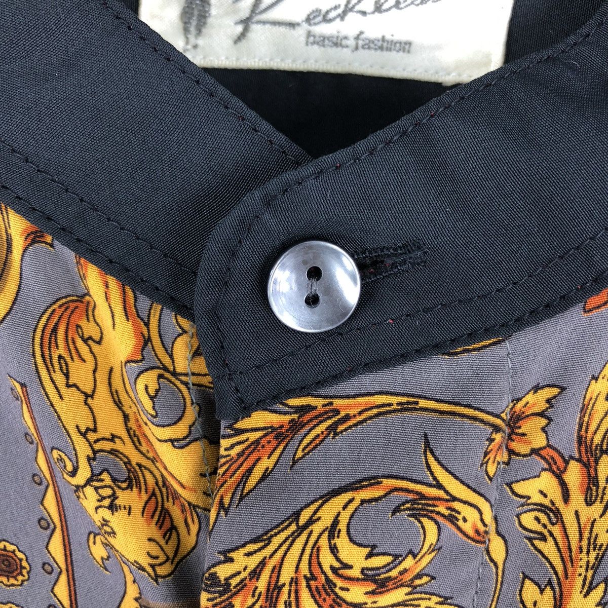 Flannel Vintage 80's Rayon Shirts Round Collar by Reckless Size US L / EU 52-54 / 3 - 8 Thumbnail