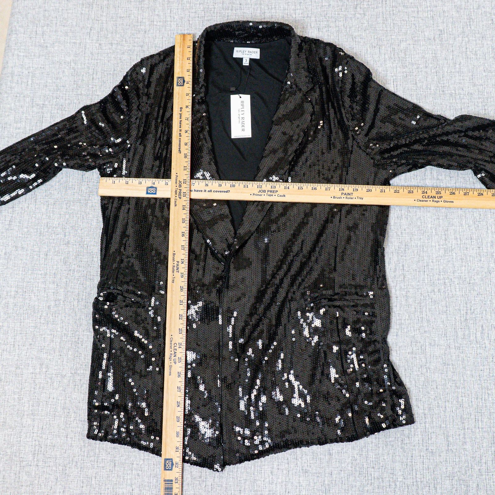 Other RIPLEY RADER Black Sequin Oversized Blazer Jacket size 3(M) Size M / US 6-8 / IT 42-44 - 8 Thumbnail