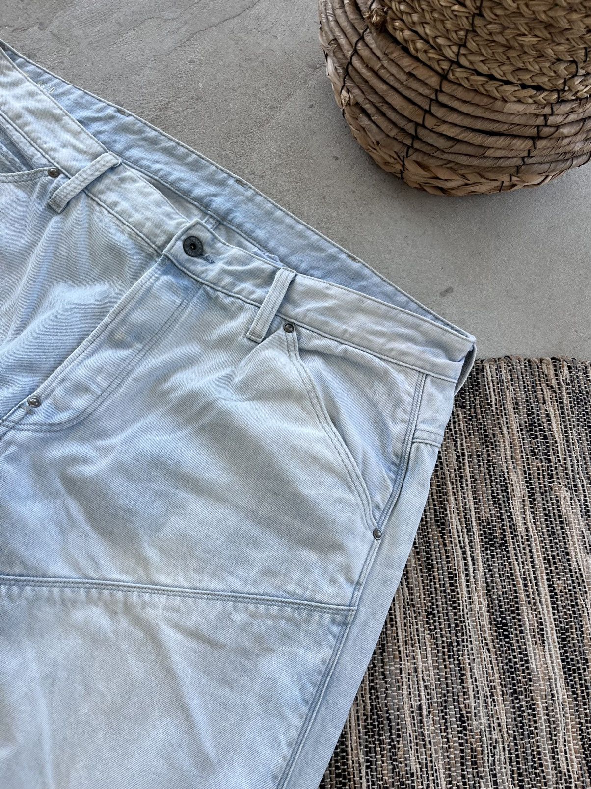 G-Star Vintage GStar Raw Moto Denim Jeans 38x36 Blue Knee Panel Y2K Size US 38 / EU 54 - 10 Thumbnail