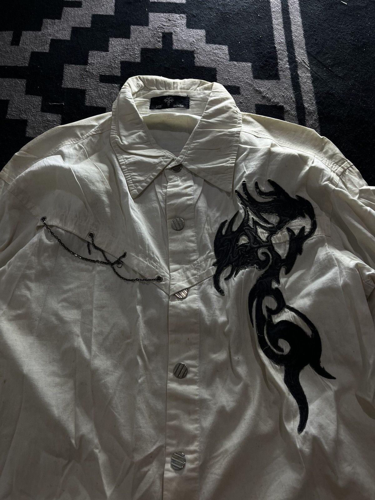 Beauty Beast Japanese SM goth triball chain punk vkei button shirt Size US L / EU 52-54 / 3 - 2 Thumbnail