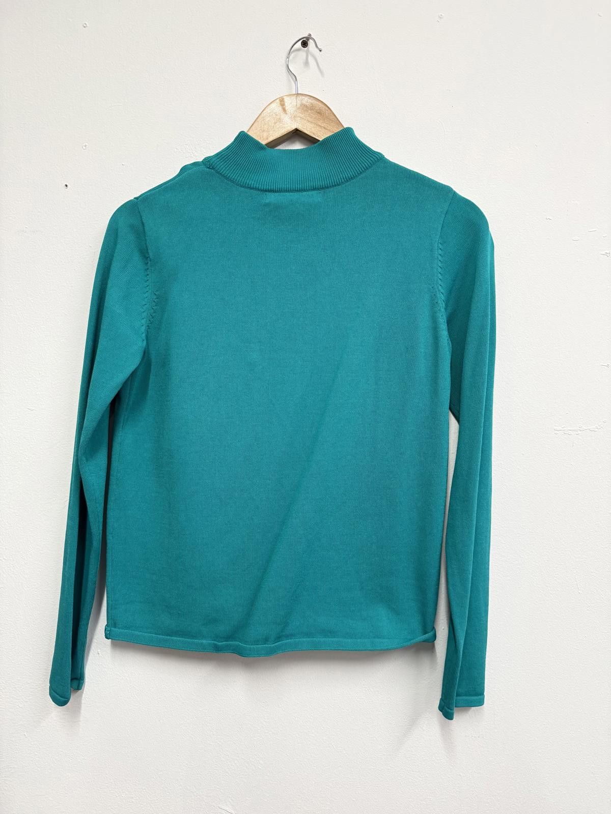 Unknown London Women's Teal Turtleneck Sweater Size M / US 6-8 / IT 42-44 - 3 Thumbnail