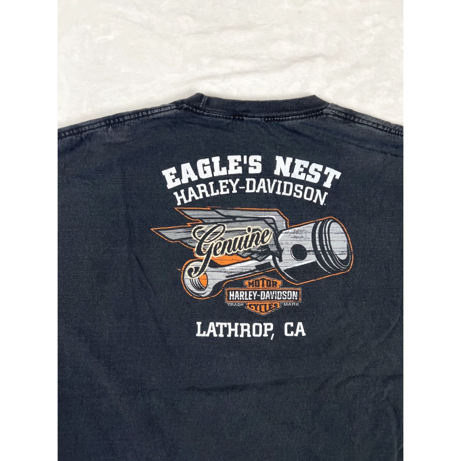 Harley Davidson VINTAGE Harley-Davidson T-Shirt 2XL Black Cotton Crew Neck Short Sleeve Men California 90s Biker Motorcycle Skull Logo Classic Size US XXL / EU 58 / 5 - 6 Thumbnail