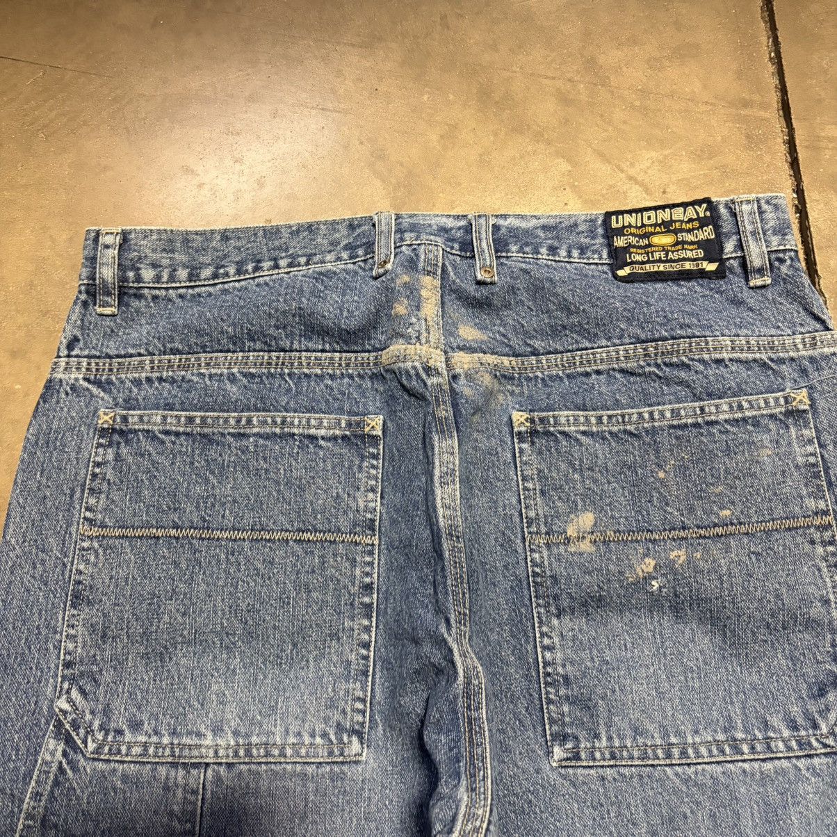 UNIONBAY Vintage Y2K Union Bay Baggy Denim Jeans Wide Leg Skater Fade Size US 36 / EU 52 - 15 Thumbnail