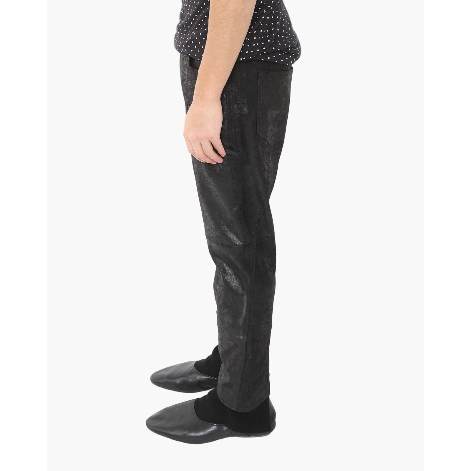 Haider Ackermann Leather Trousers with Sock Size US 30 / EU 46 - 2 Thumbnail