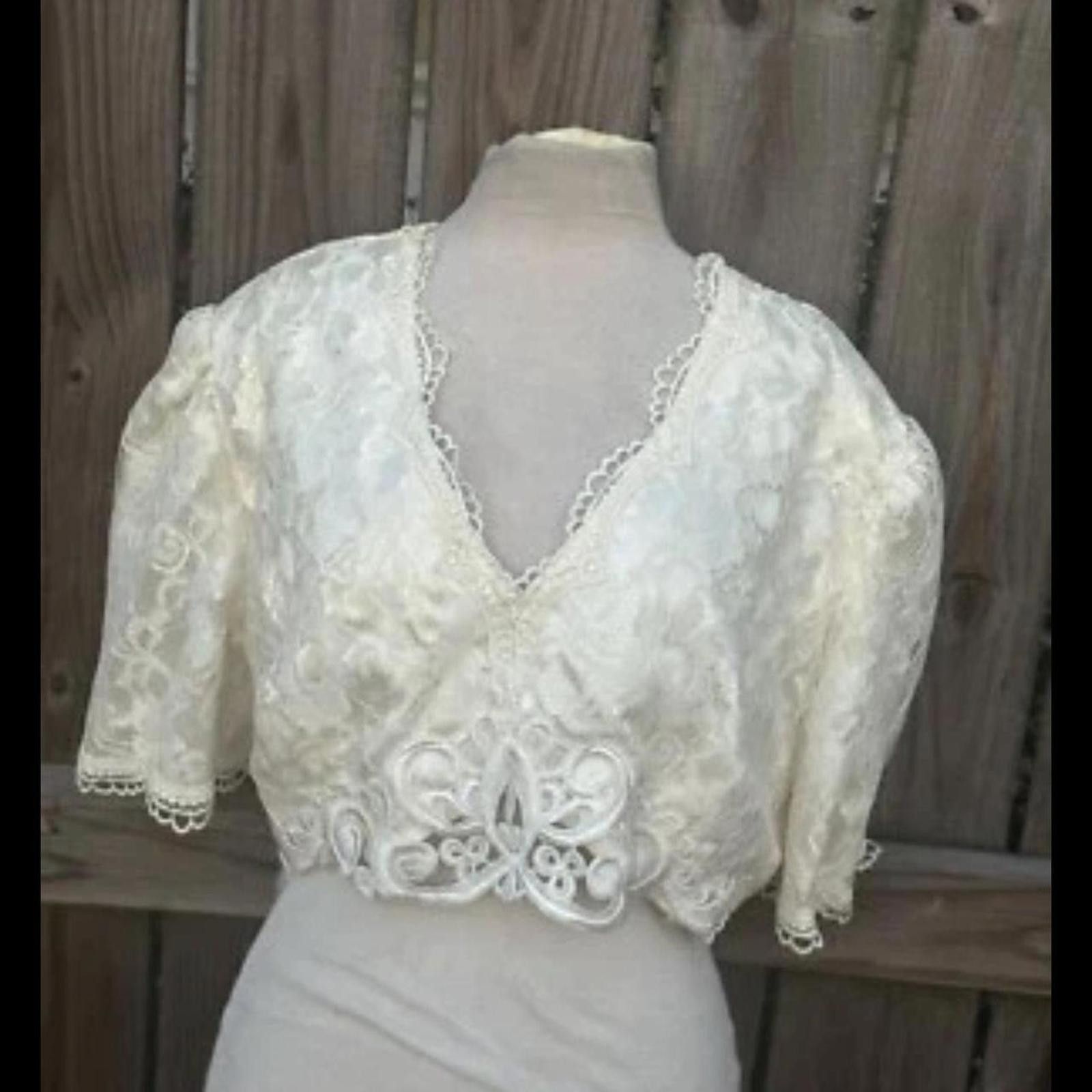 Other White lace bolero shrugm #cottagecore #fairycore Size XL / US 12-14 / IT 48-50 - 1 Thumbnail