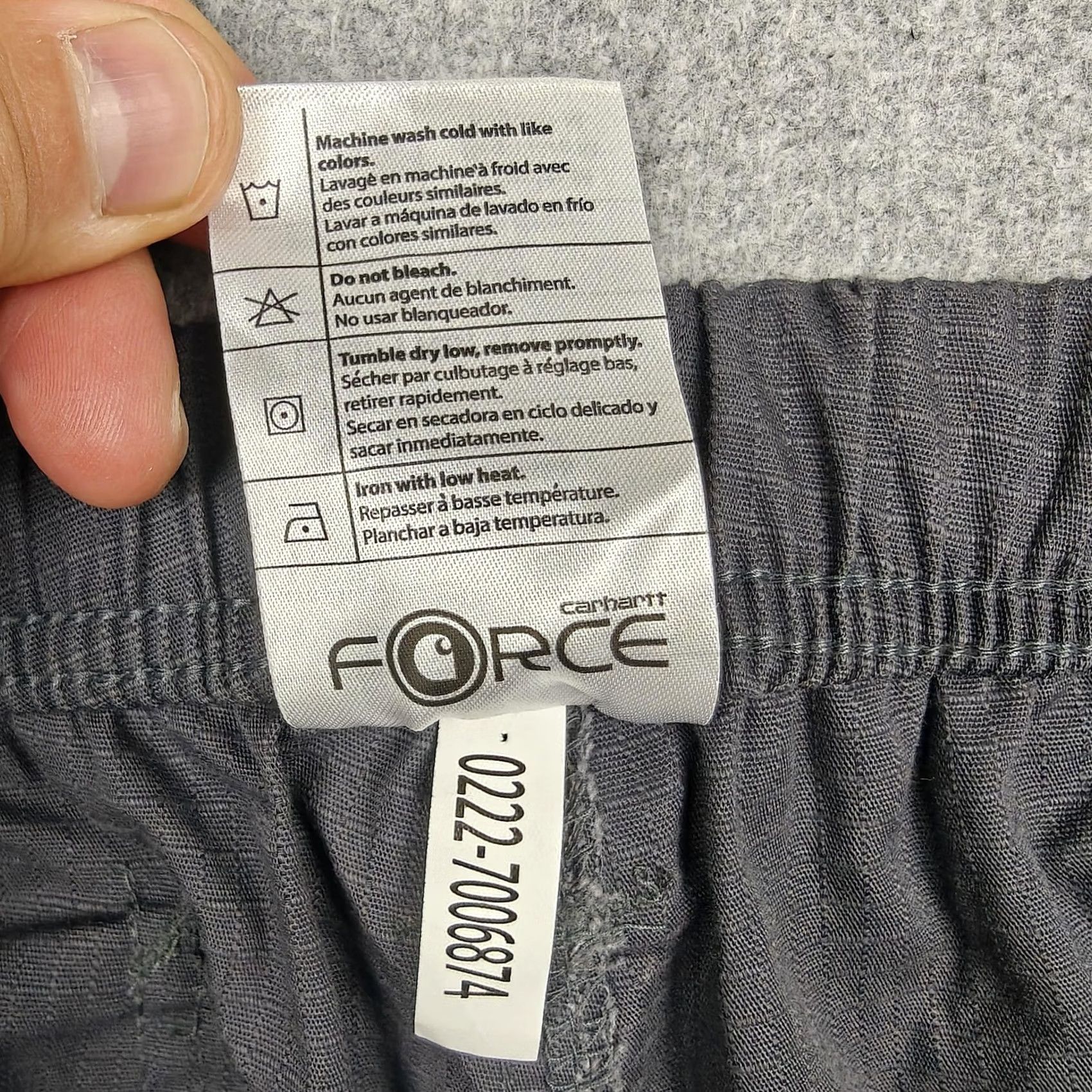 Carhartt Carhartt Pants Mens Medium Gray Force Cargo Ripstop Workwear Outdoor Elastic Size US 31 - 5 Thumbnail