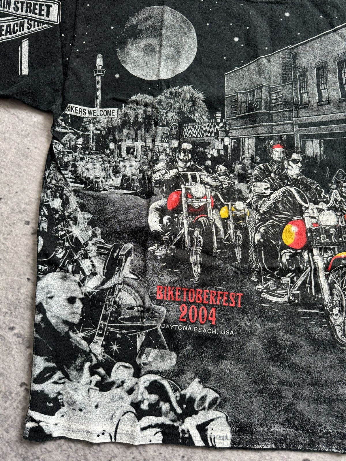 Daytona 🏁FULL Print BIKETOBERFEST 2004 Daytona Beach Rally Biker 🔥 Size US XL / EU 56 / 4 - 3 Thumbnail