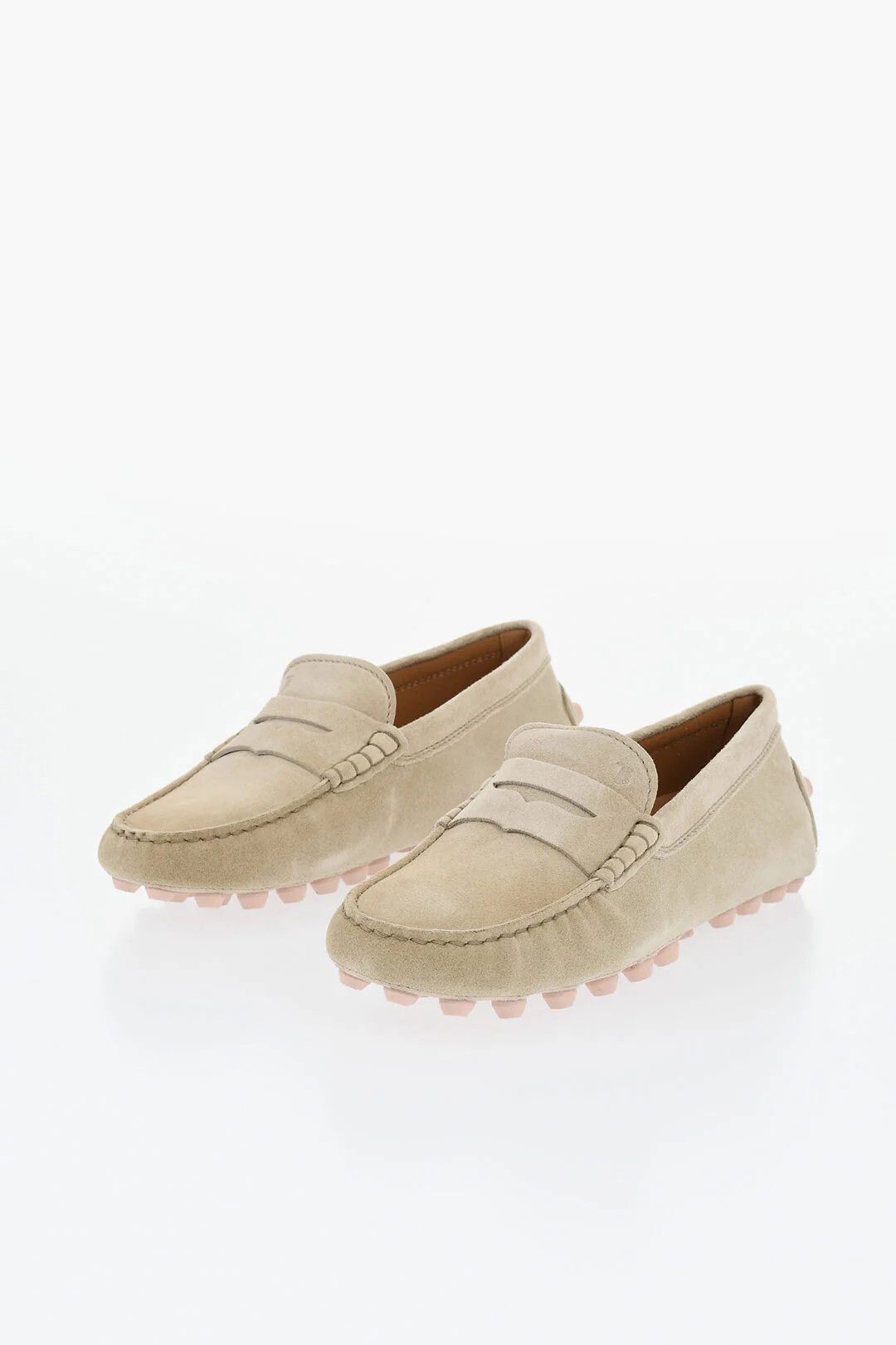 Tod's og1mm0426 Suede Penny Loafers in Beige Size US 6 / IT 36 - 3 Thumbnail