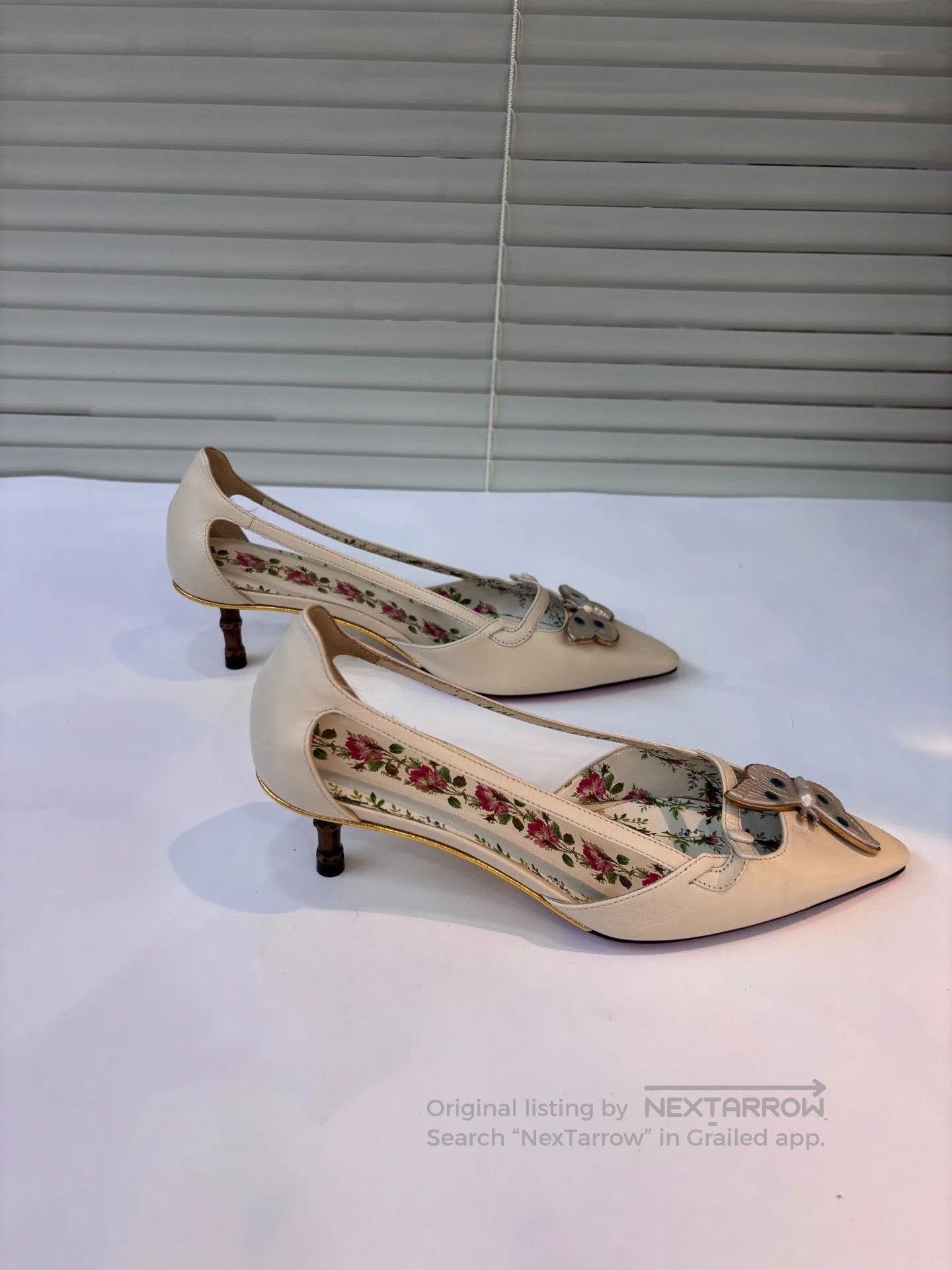 Gucci Gucci Bamboo Heel Tortoiseshell Bow Floral. Size US 5 / IT 35 - 7 Thumbnail