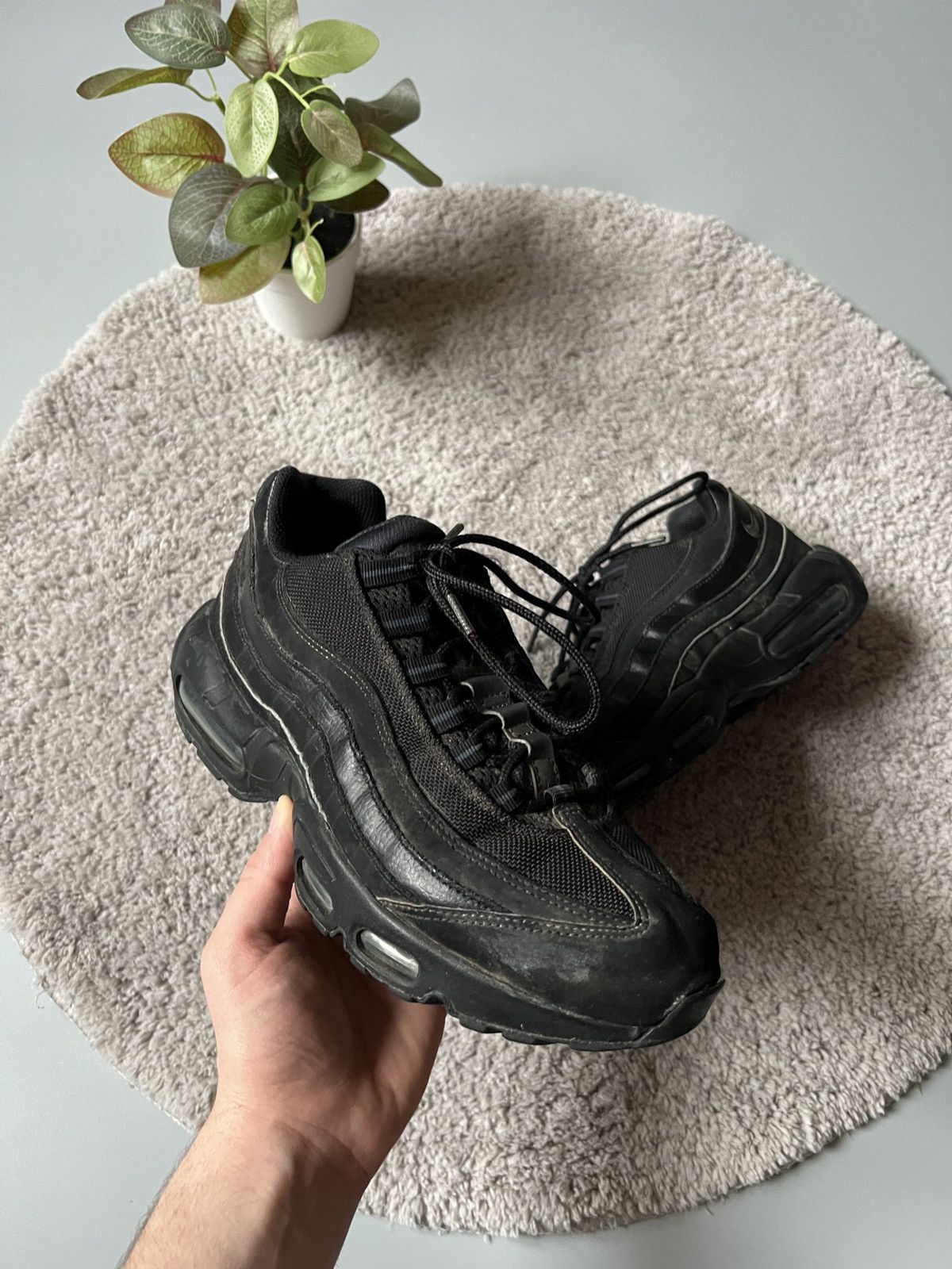 Black Shoes Nike Air Max 95 Essential Triple