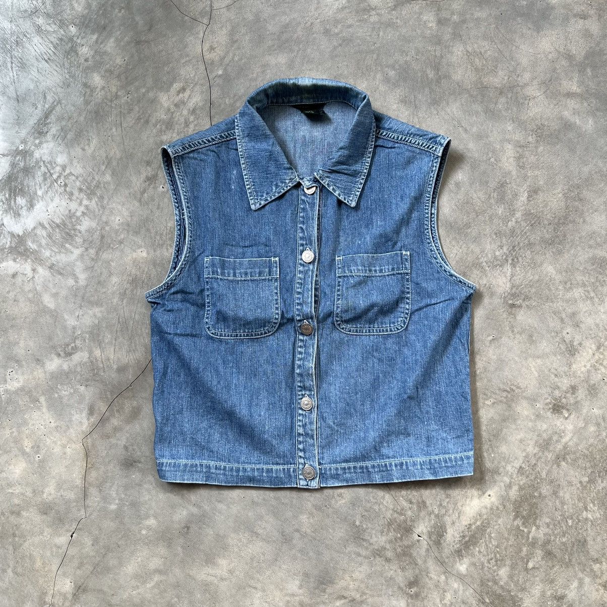 J.Crew J.Crew Denim Vests Size S / US 4 / IT 40 - 1 Thumbnail