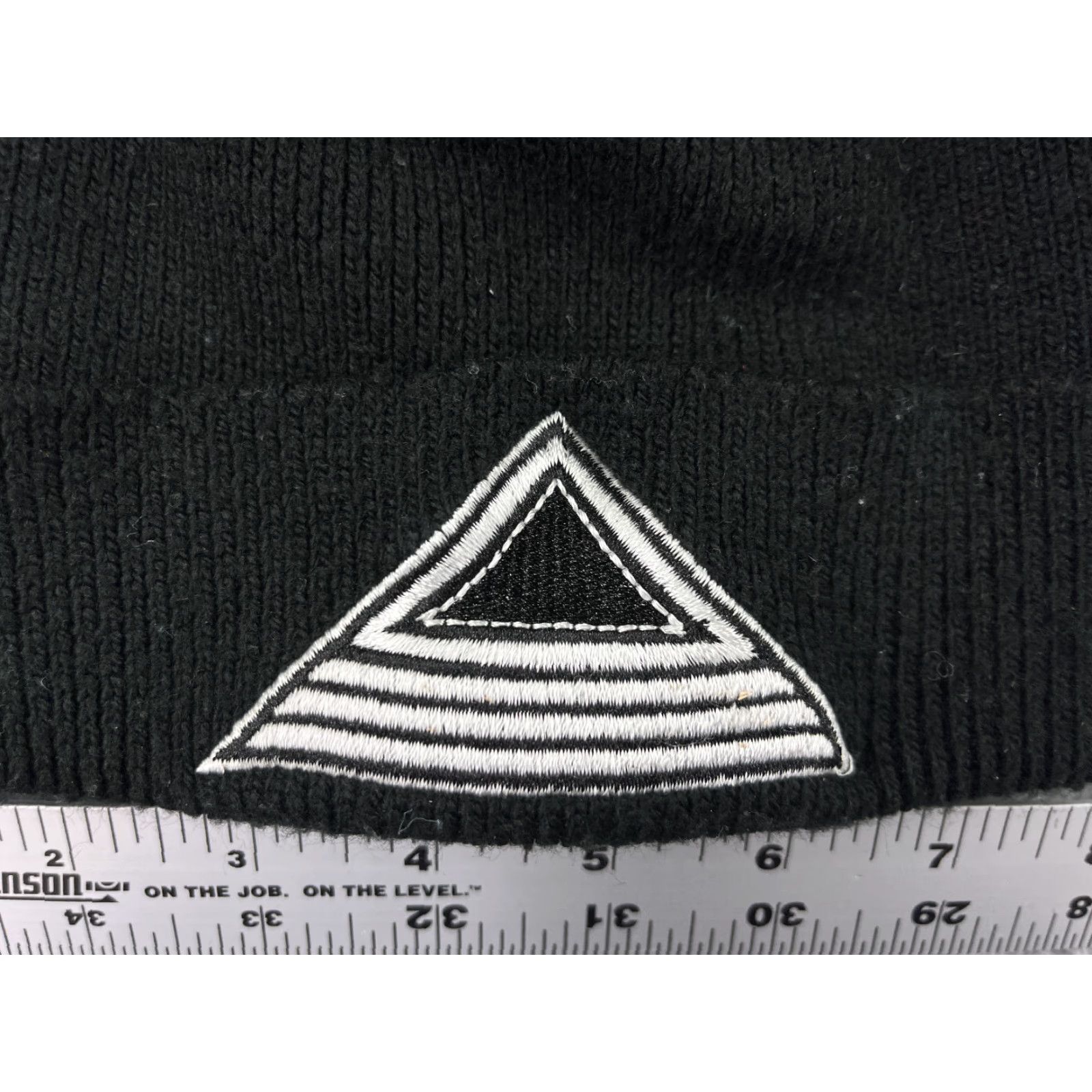 Vintage Pyramid Beanie Toque Adult One Size Black Knit Acrylic Made Italy Size ONE SIZE - 2 Thumbnail