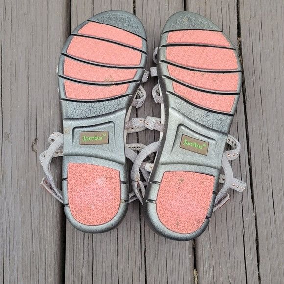 Other Jambu Elegance Gray Leather Strappy Gladiator Rose Gold Stud Size US 8 / IT 38 - 6 Thumbnail