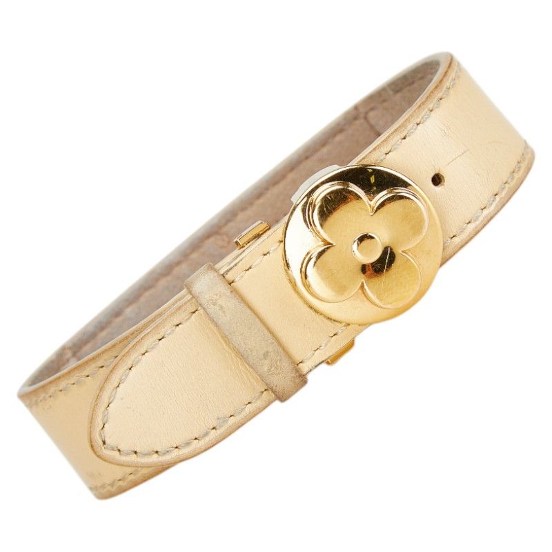Louis Vuitton Louis Vuitton Louis Vuitton Braclet V Good Luck Monogram Leather Bracelet Leather Bracelet M64443 DUTY FREE for USA Size ONE SIZE - 1 Thumbnail