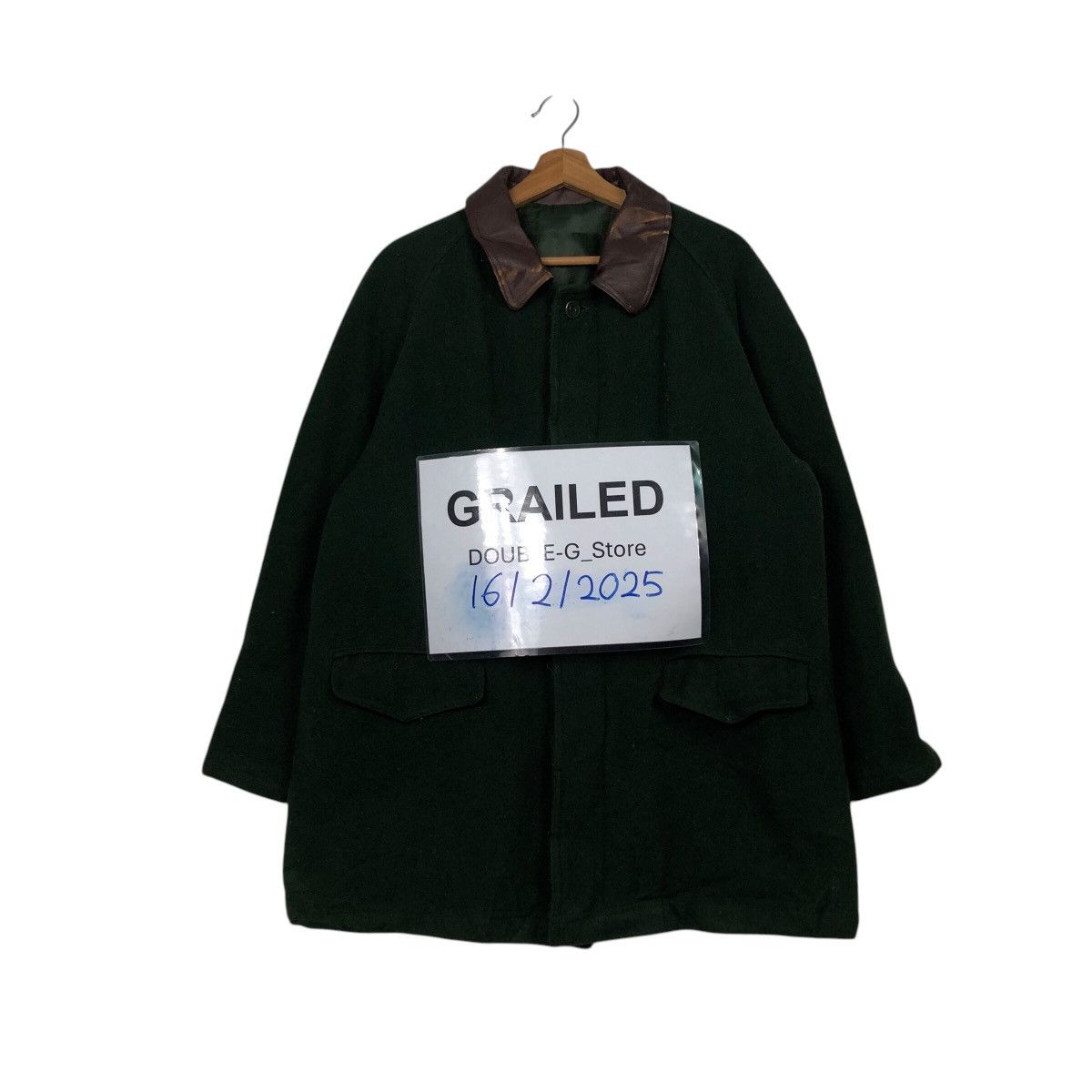 Japanese Brand 📌Vintage Chore Jacket Wood Lander Leather Collar Size US L / EU 52-54 / 3 - 1 Thumbnail