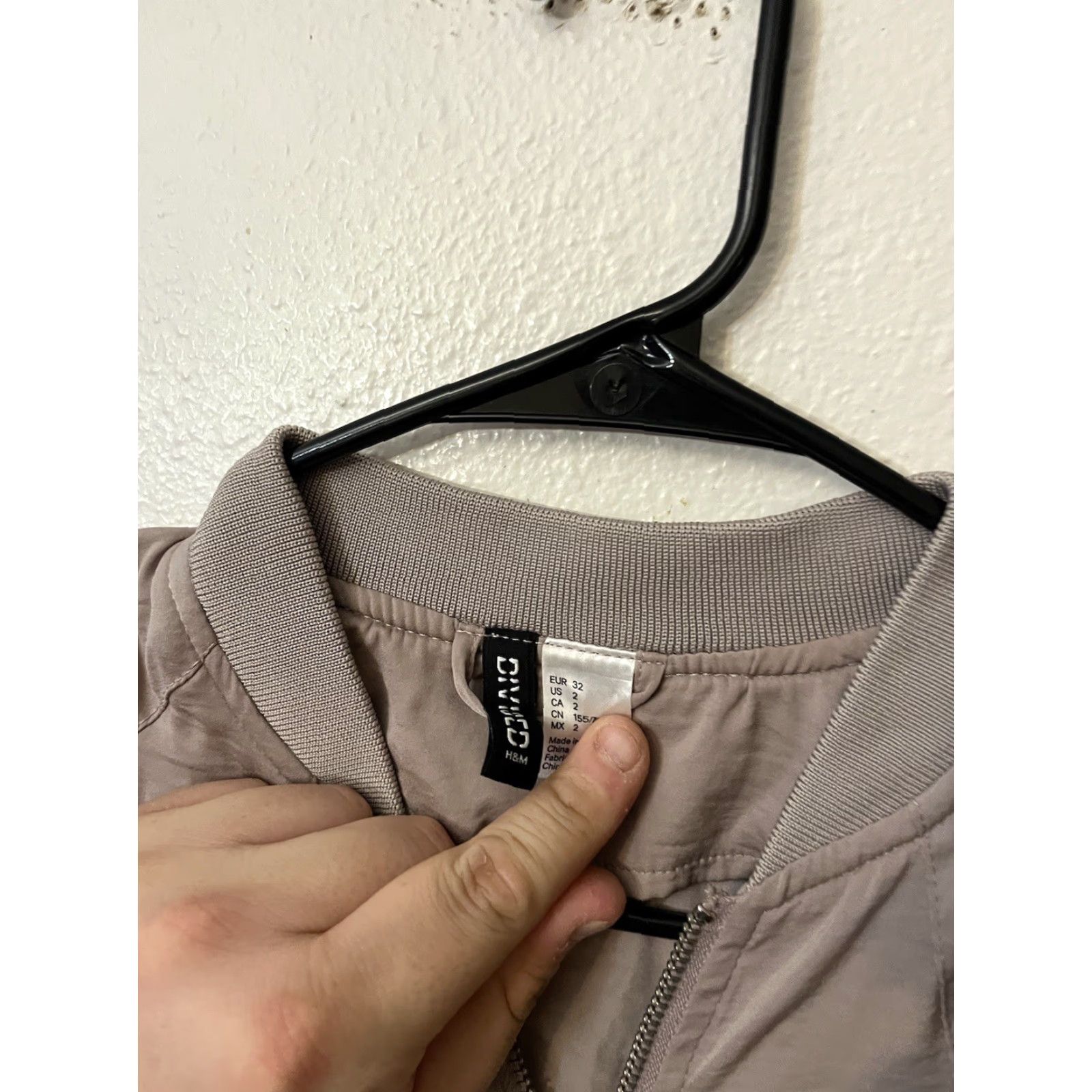 Vintage Divided Women's Jacket Sz 2 Beige Bomber Full-Zip Drawstring Waist Lined Pocket Size XS / US 0-2 / IT 36-38 - 2 Thumbnail