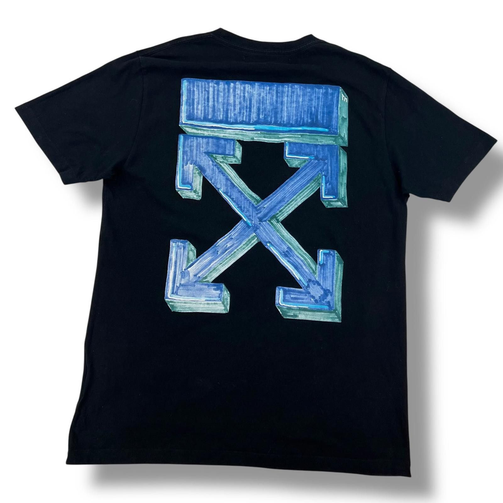 Off-White Off-White Blue Marker Arrows Black T-Shirt Size US L / EU 52-54 / 3 - 2 Thumbnail