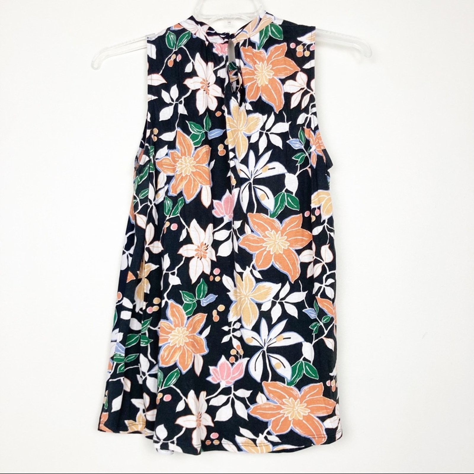 Loft Loft Floral High Neck Sleeveless Blouse Sz S Size S / US 4 / IT 40 - 5 Thumbnail