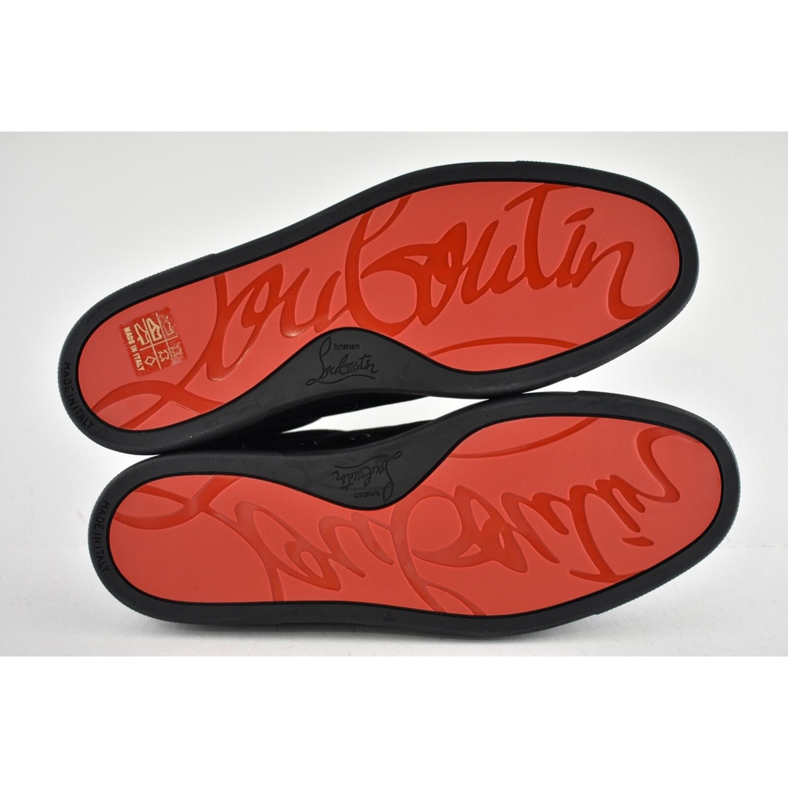 Christian Louboutin Vieira Spikes Flat Black Suede Lace Up Low Top Sneaker 40.5 Size US 10.5 / IT 40.5 - 12 Thumbnail