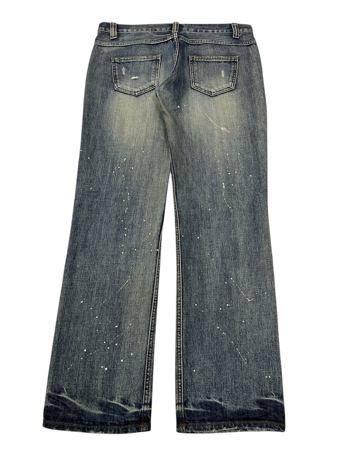 Japanese Brand Vintage Japanese Shuca Distressed Paint Splatter Jeans Size US 33 - 2 Thumbnail
