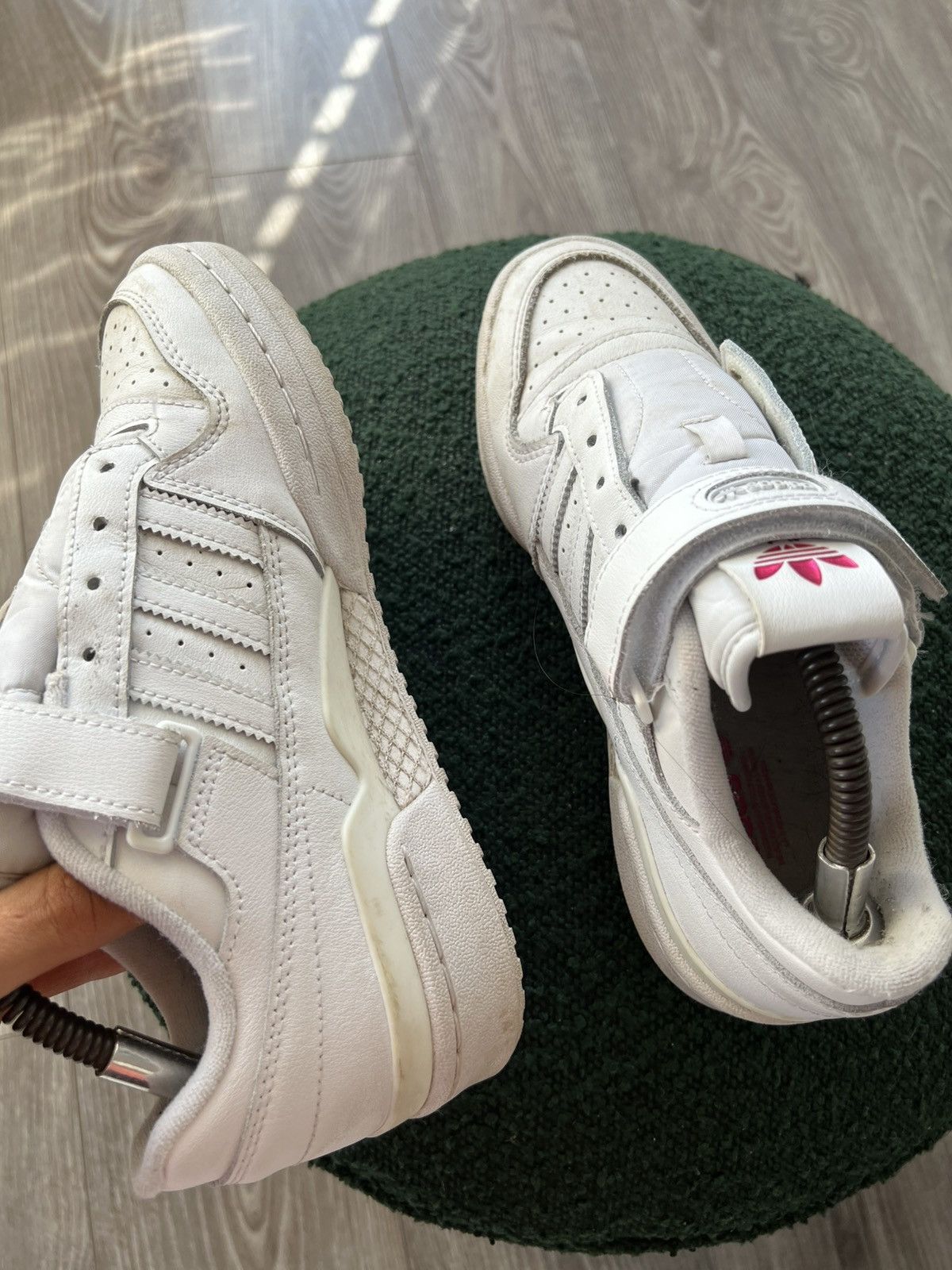 Adidas × Designer ‼️Vintage Adidas Forum Low Pink/White Sneakers‼️ Size US 7 / EU 40 - 16 Thumbnail