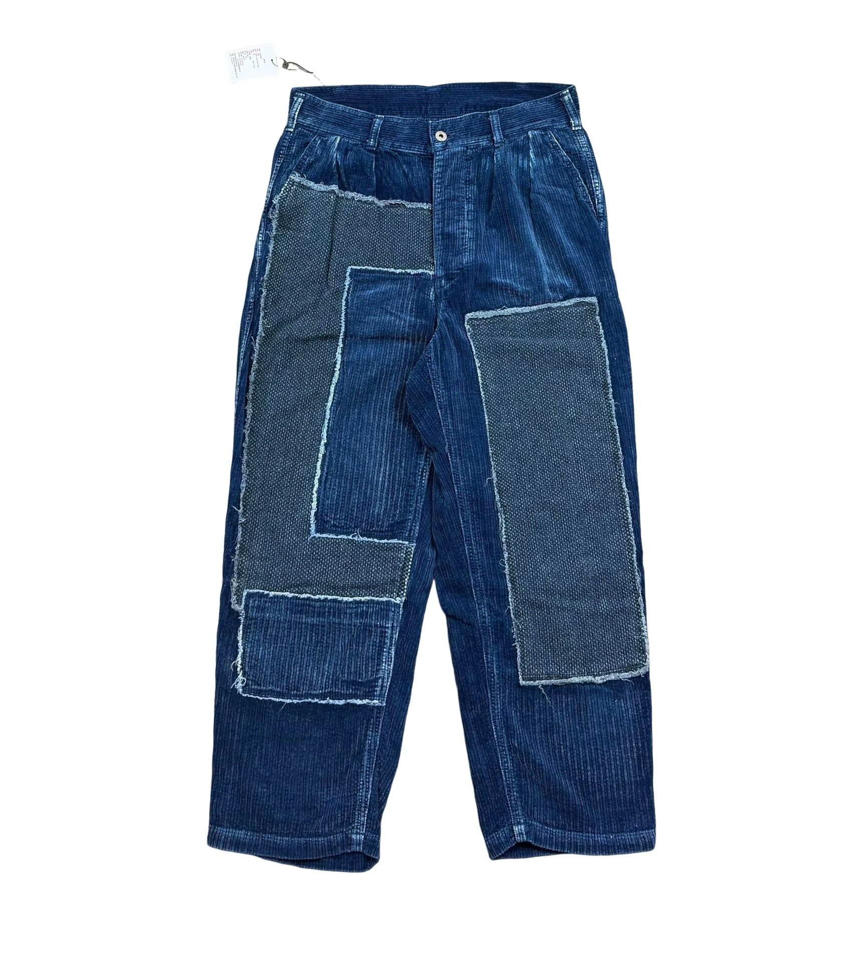 Madness MADNESS Indigo Patchwork Corduroy Pants Size 32 Size US 32 / EU 48 - 1 Thumbnail