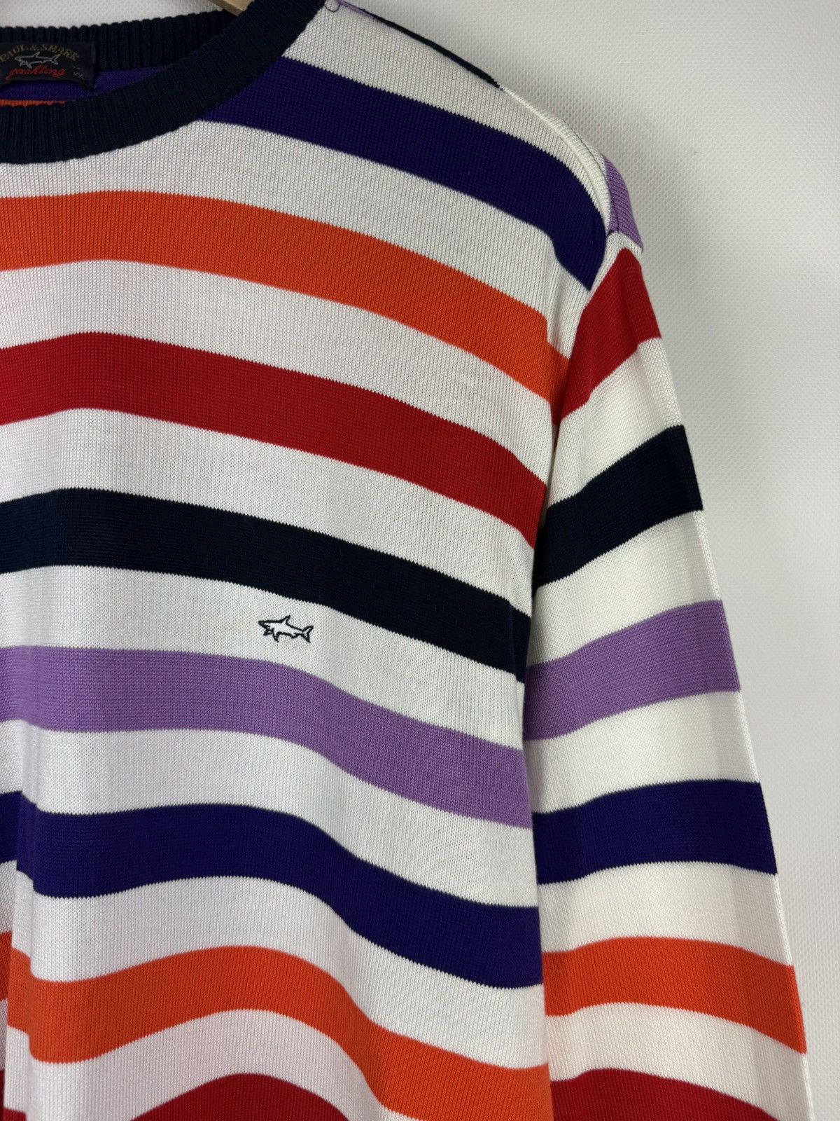 Paul & Shark Paul & Shark Men’s Striped Knitted Crewneck Sweater Pullover Size US XXL / EU 58 / 5 - 8 Thumbnail