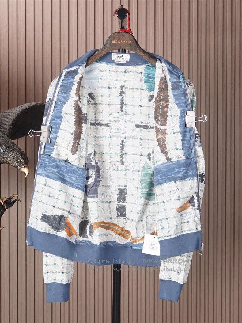 Hermes Hermes size 38 Men's Thin Printed Jacket Size US M / EU 48-50 / 2 - 2 Thumbnail
