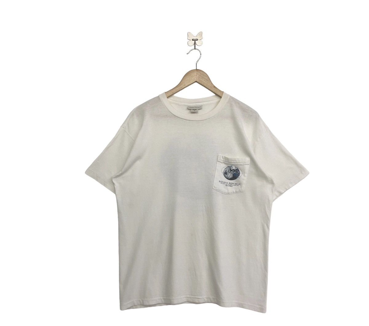 Banana Republic × Vintage Vintage Banana Republic Original Classic Backprint Tshirt Size US M / EU 48-50 / 2 - 2 Thumbnail
