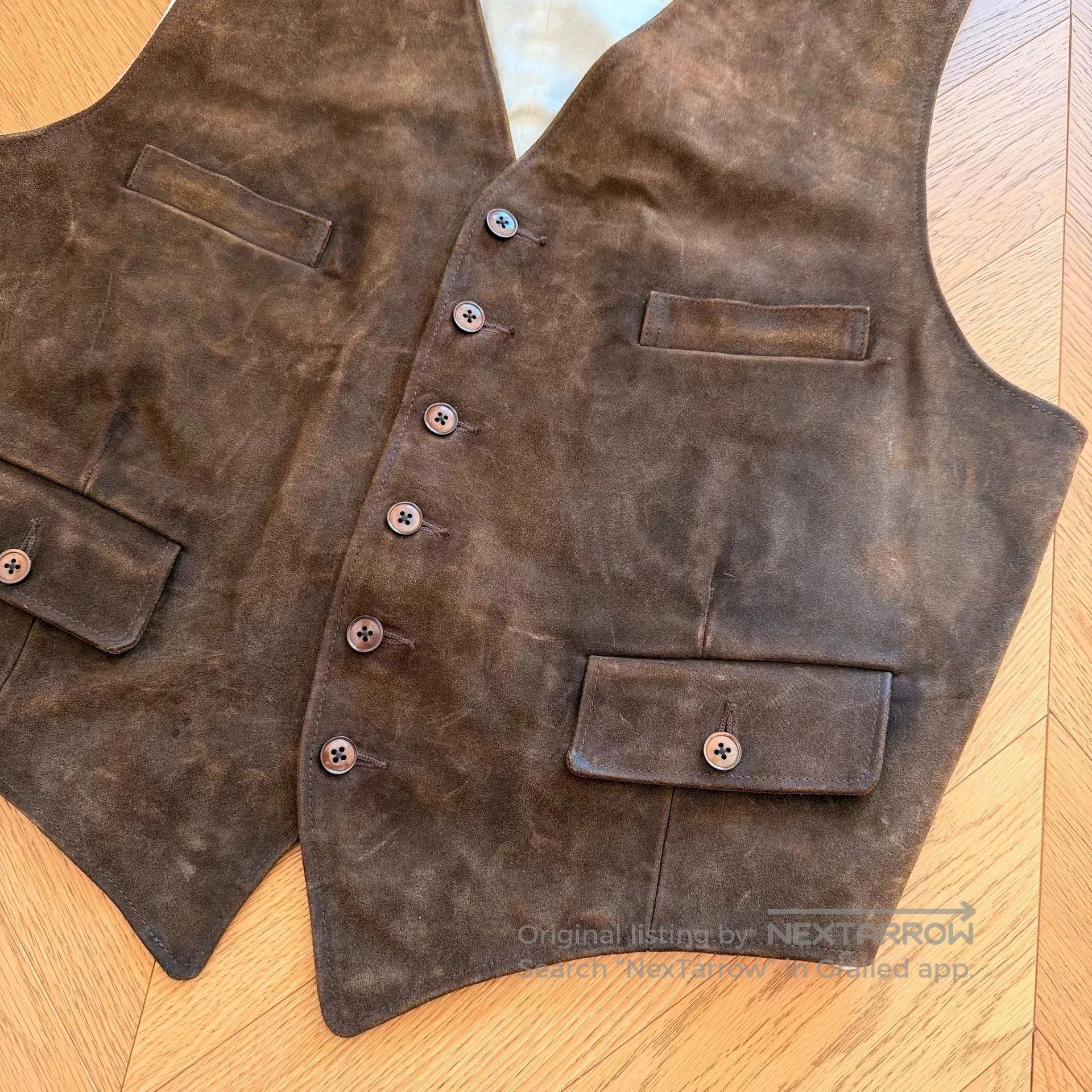 RLX Ralph Lauren Vintage Ralph Lauren Leather Hunting Vest. Size US XL / EU 56 / 4 - 2 Thumbnail