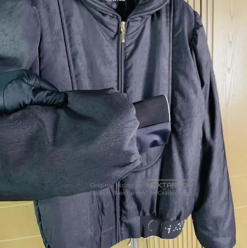 Chanel Chanel Black Nylon Cropped Jacket . Size S / US 4 / IT 40 - 4 Thumbnail