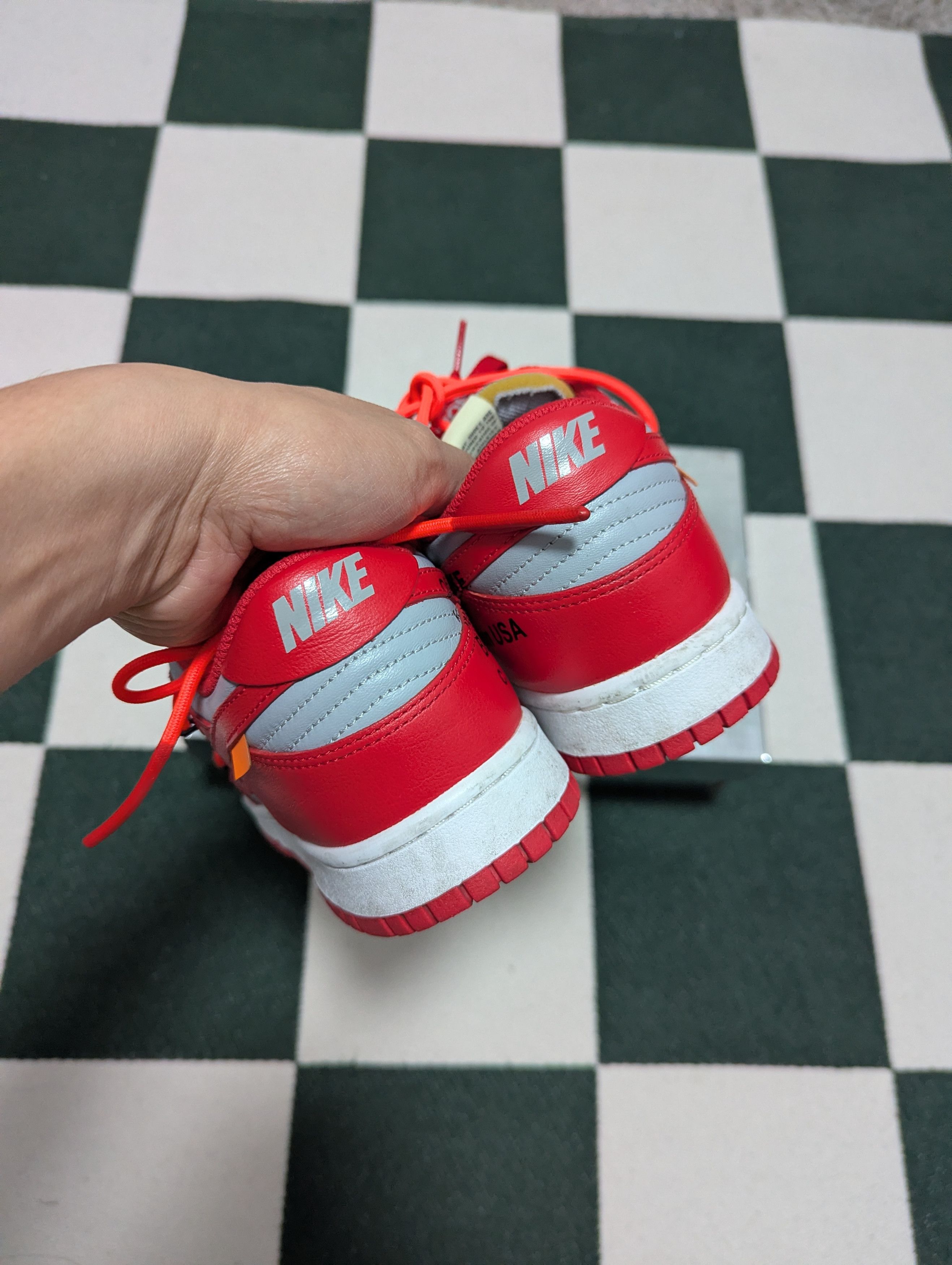 Nike × Off-White Nike Dunk Low Off White University Red Size US 9 / EU 42 - 7 Thumbnail