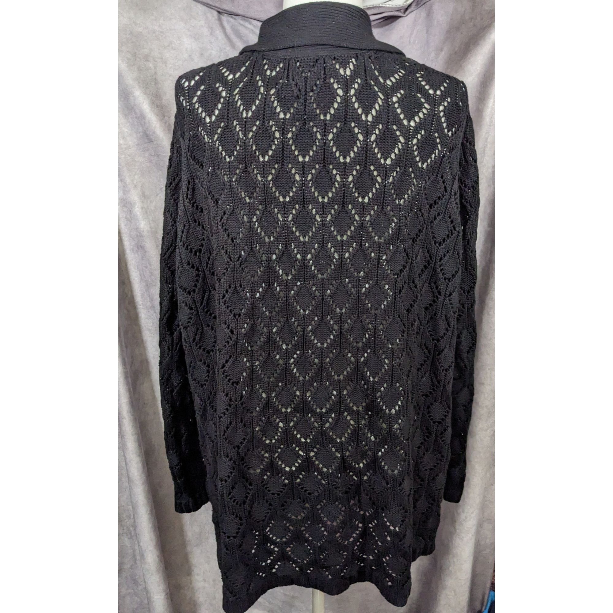 Other Versatile Black Cardigan by Venezia Jeans Clothing Co. Size 3XL / US 20-22 - 9 Thumbnail
