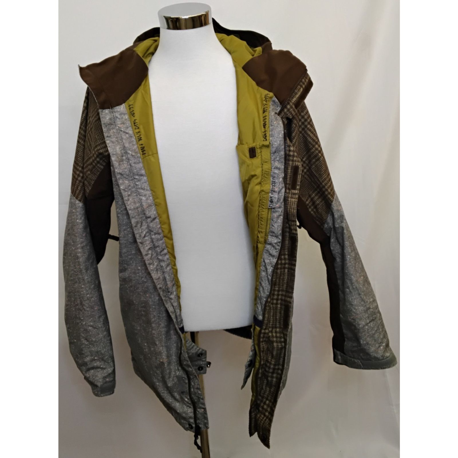 Burton Burton Snowboard Jacket Men's L Brown/Gray Herringbone Size US L / EU 52-54 / 3 - 8 Thumbnail