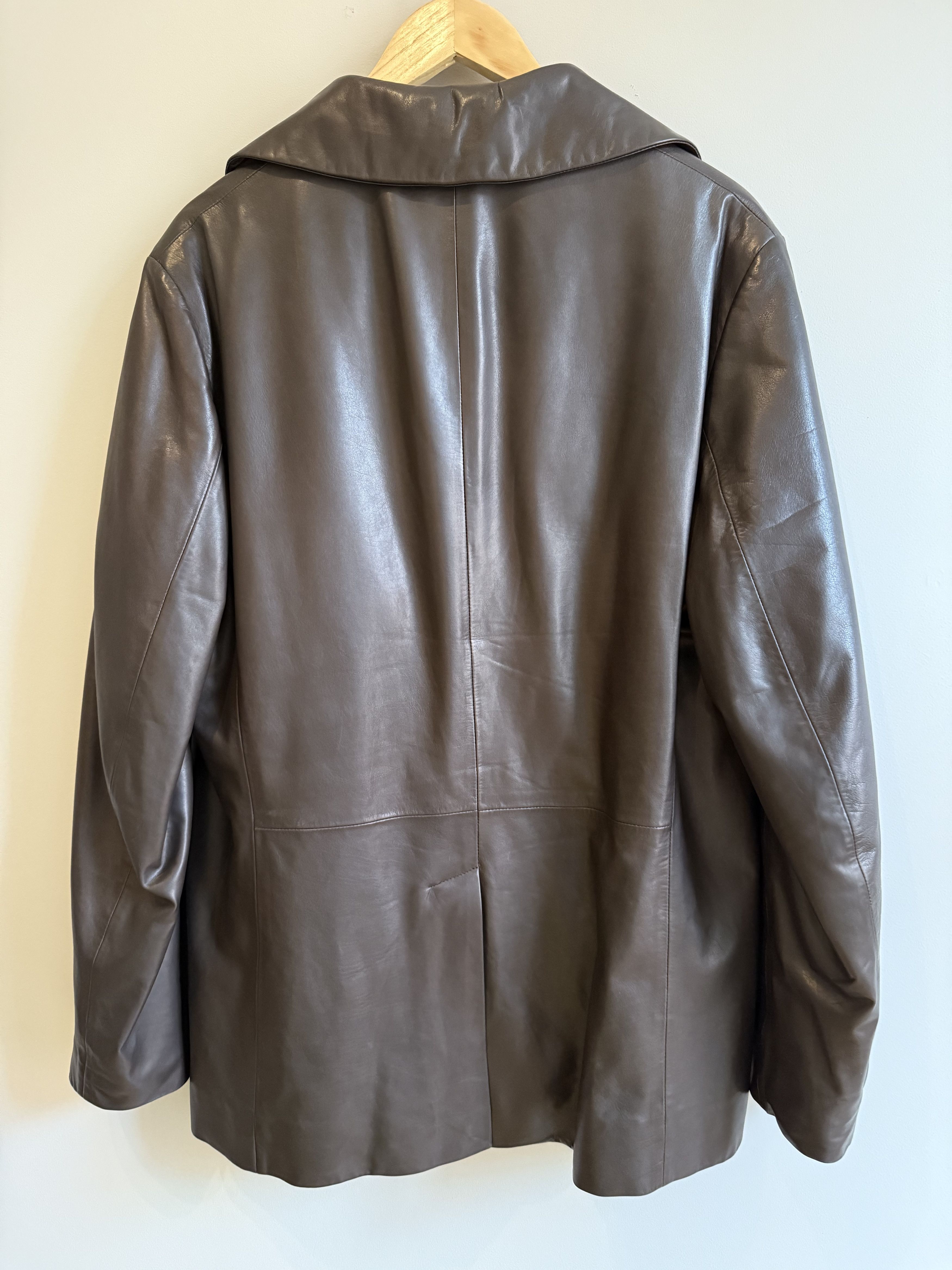 Acne Studios Acne Studios Padded Leather Suit Jacket Dark Brown Size US M / EU 48-50 / 2 - 6 Thumbnail