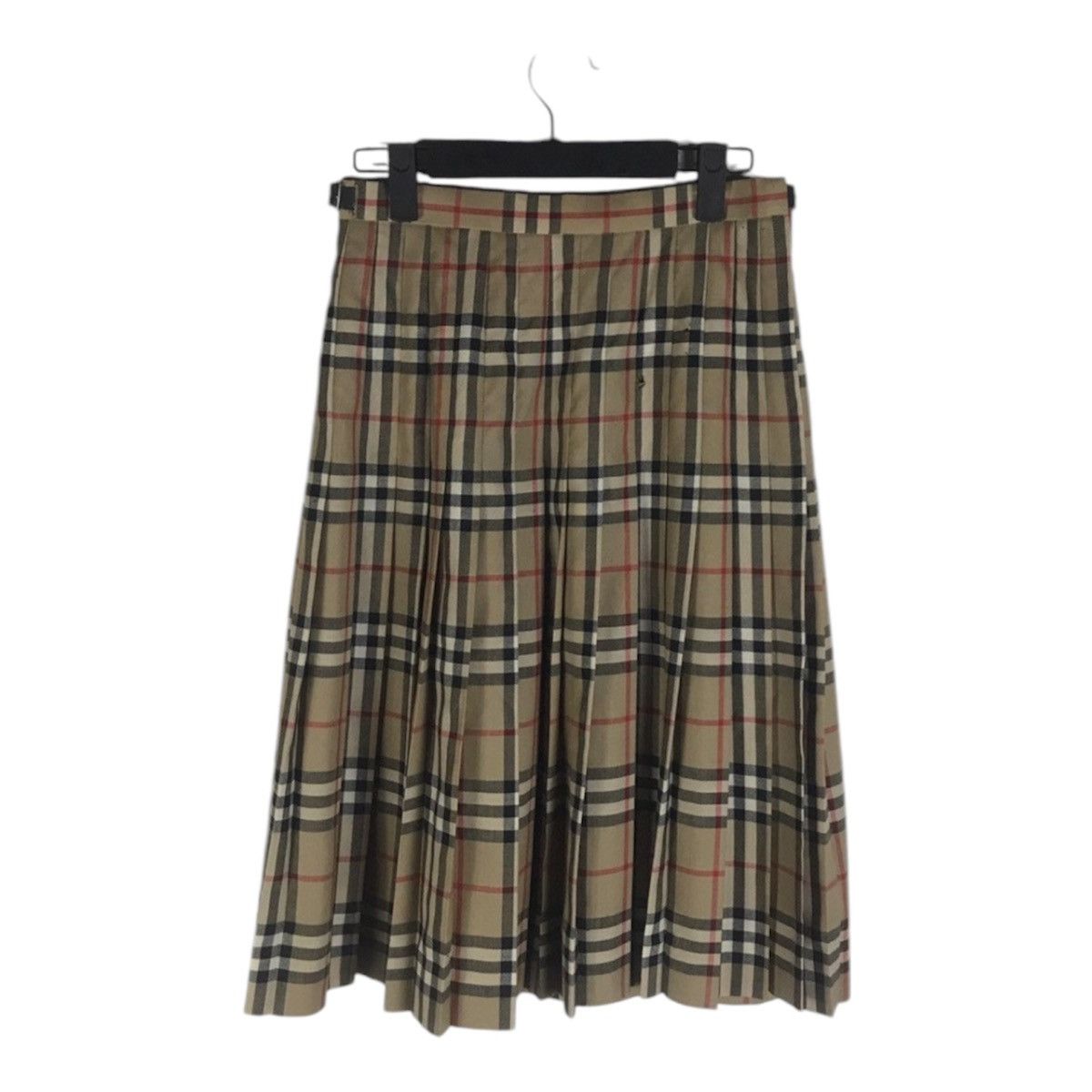 Burberry Burberry London Nova Check Pleated Wool Midi Kilt Skirt Size 27" / US 4 / IT 40 - 1 Thumbnail